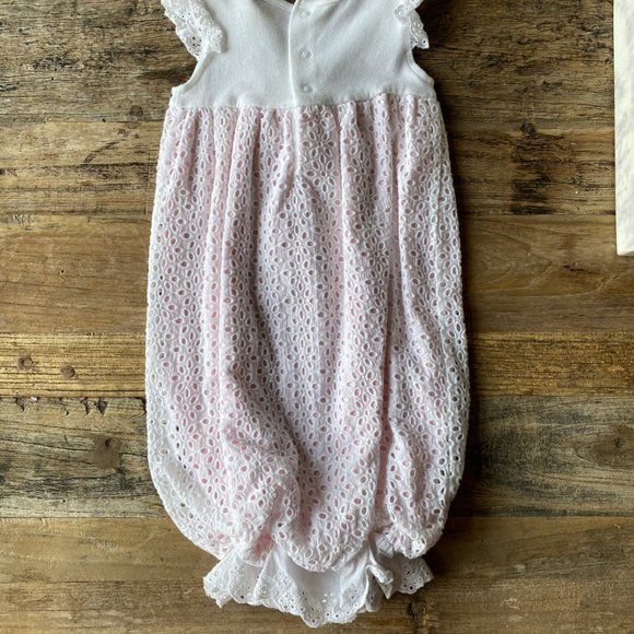 100% cotton eyelet‎ lace Infant Bubble 0-6 months - Picture 4 of 4